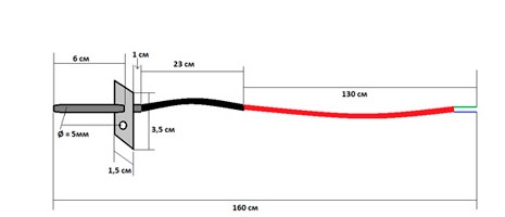 Схема габаритных размеров размеров KG Elektronik PT-1000